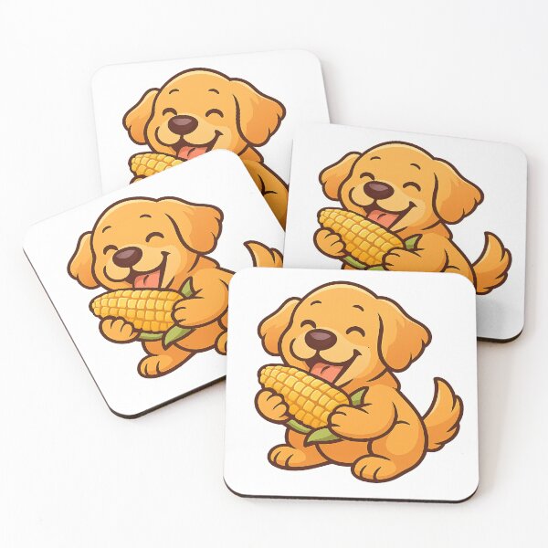 Item preview, Cute Dog Eating Corn Funny Food Lover Sticker designed and sold by Tisnapra23.