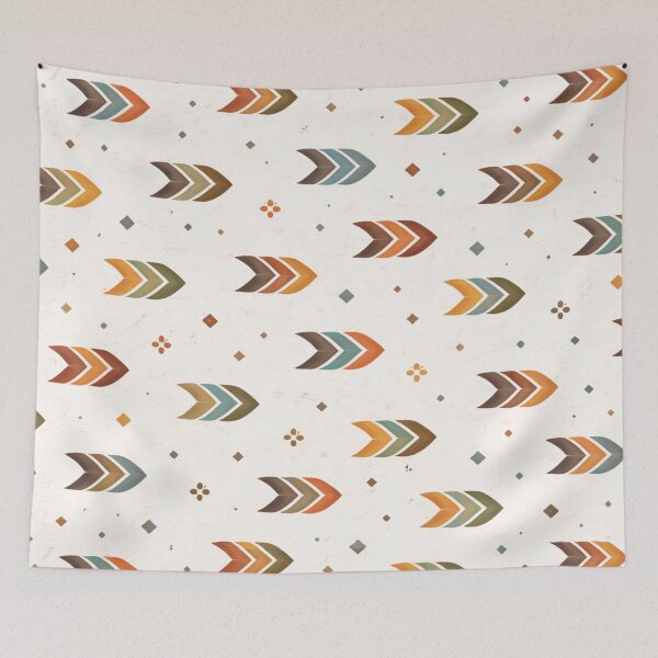 Item preview, AI Retro Arrow Micro Pattern – 70s Geometric Drift designed and sold by Cleora Art .