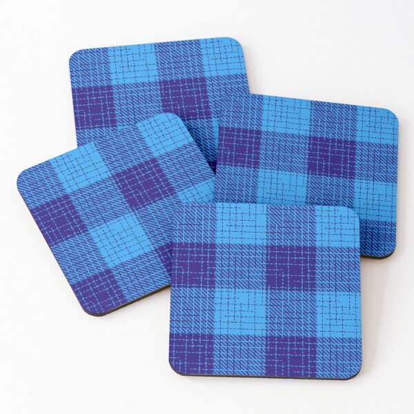 Item preview, Light and Dark Blue Crosshatch Plaid Gingham Design  designed and sold by PatternTitan.