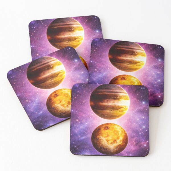 Item preview, Twin Celestial Orbs – Cosmic Space Aesthetic Art designed and sold by ArtByKapil.