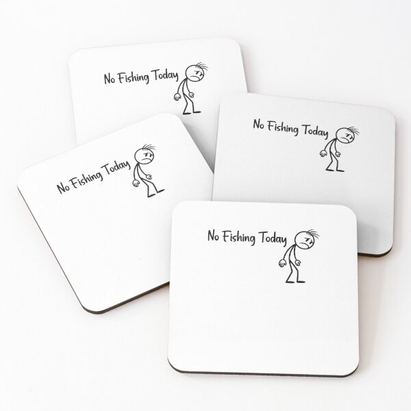 Item preview, No Fishing Today Sad Stickman Funny Angler Humor designed and sold by MuniraWearify.
