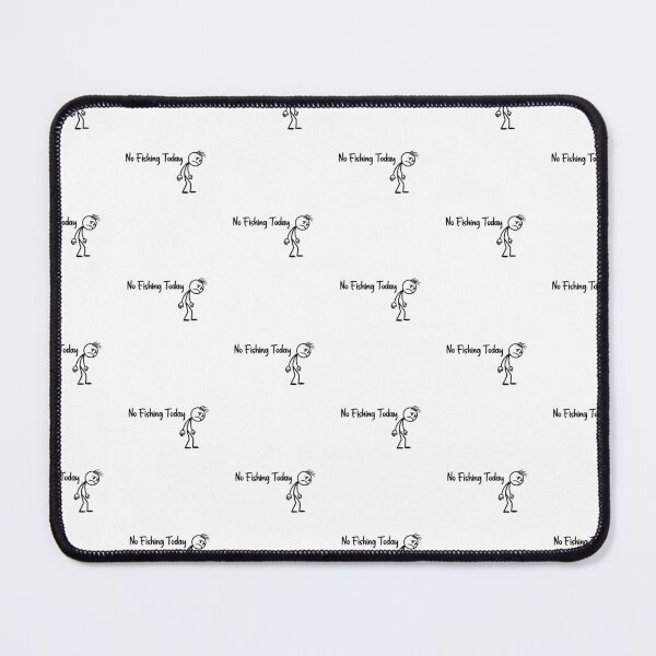 Item preview, No Fishing Today Sad Stickman Funny Angler Humor designed and sold by MuniraWearify.