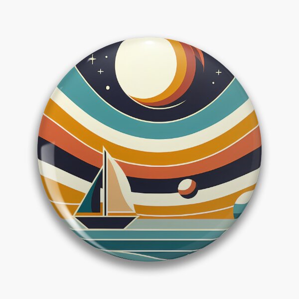 Item preview, Abstract Sailboat Under Planets designed and sold by InkSmithery.