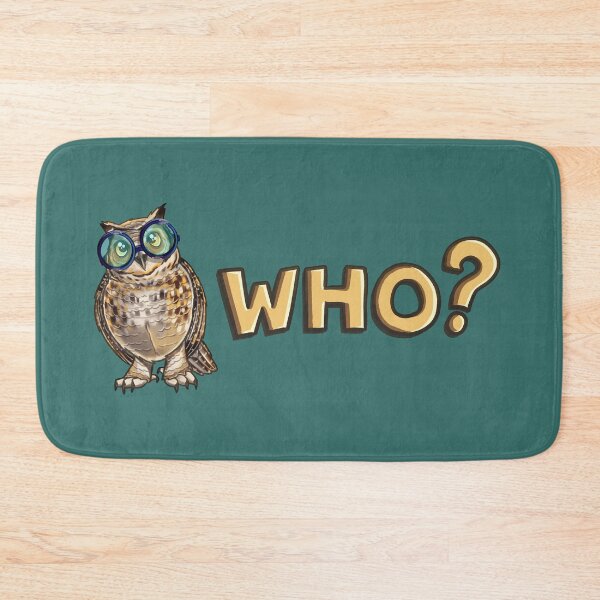 Item preview, Who? Curious Owl With Blue Glasses designed and sold by elizasunnycolor.