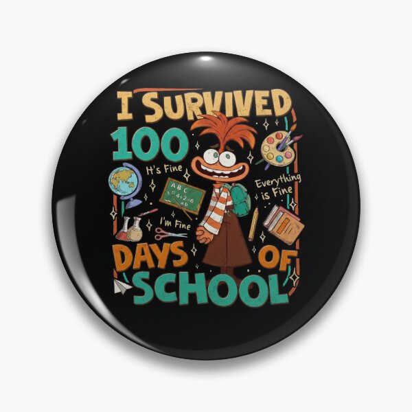 Item preview, I Survived 100 Days of School Anxious Cartoon 100th Day School Kids designed and sold by pansak.