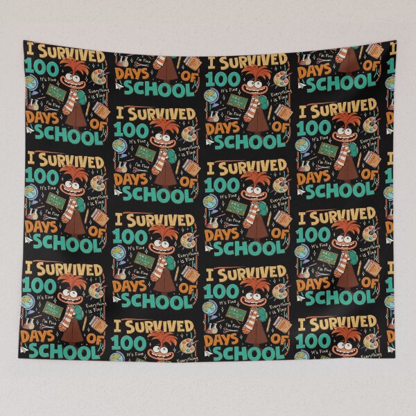 Item preview, I Survived 100 Days of School Anxious Cartoon 100th Day School Kids designed and sold by pansak.