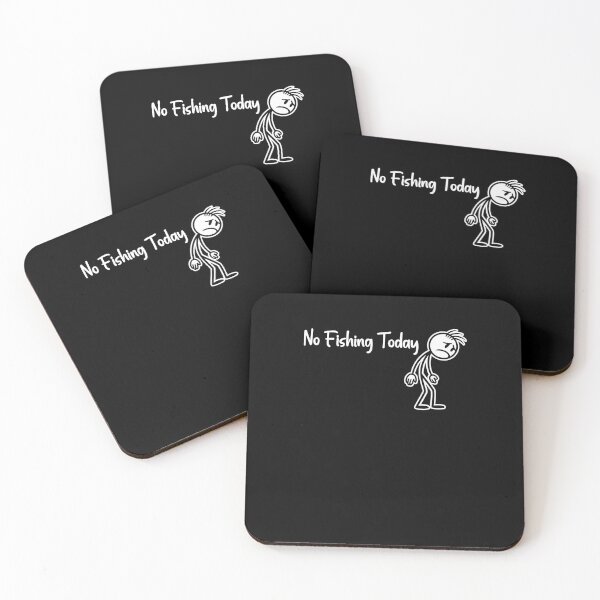 Item preview, No Fishing Today Sad Stickman Angler Humor designed and sold by MuniraWearify.