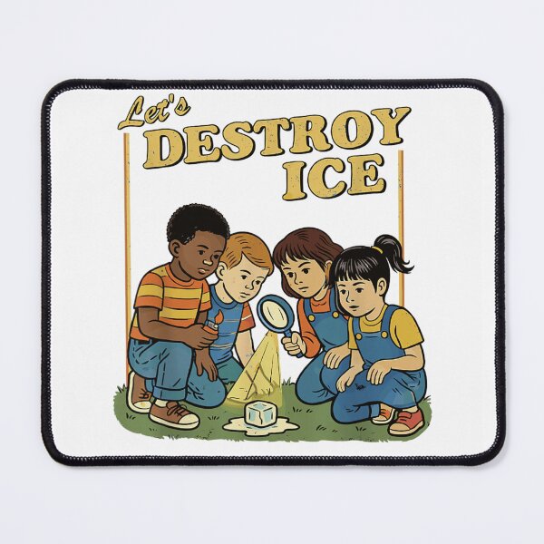 Item preview, Let's Destroy ICE Kids Science Experiment Retro Melting Ice Cube Humor designed and sold by Suzu Comena.
