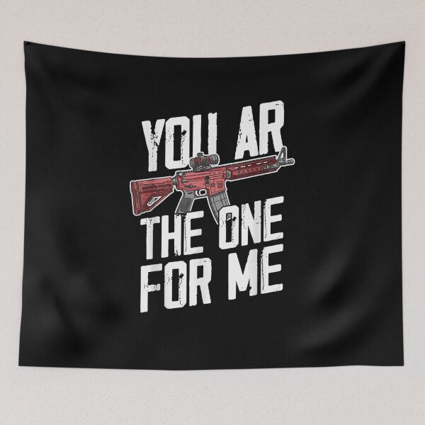 Item preview, You Are The One For Me Red Rifle 2nd Amendment Valentine designed and sold by Suzu Comena.