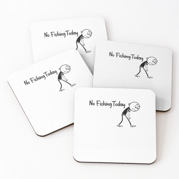 Item preview, No Fishing Today Sad Stickman Angler Fisherman Humorous designed and sold by MuniraWearify.