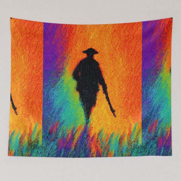 Item preview, Vibrant Abstract Soldier Silhouette Art designed and sold by Piotrek0001.