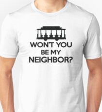 Wusstest du, dass du mein Nachbar bist? - Trolley-Logo Slim Fit T-Shirt