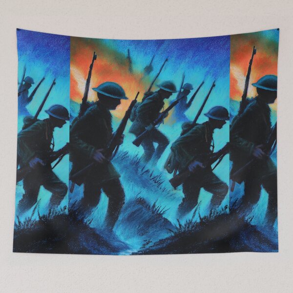 Item preview, Soldiers Climbing Out of Trench Sketch designed and sold by Piotrek0001.