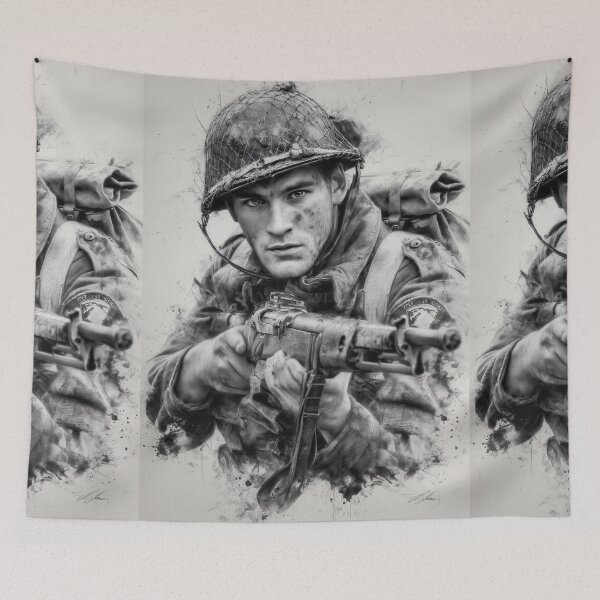 Item preview, Pencil Drawing of WWI Soldier with Rifle designed and sold by Piotrek0001.