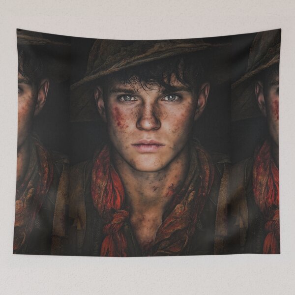 Item preview, Young Soldier Portrait with Scars designed and sold by Piotrek0001.