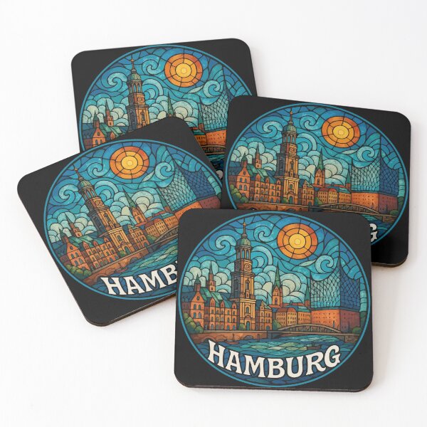 Item preview, Hamburg Germany Europe Stained Glass Art Travel designed and sold by TomFrontierArt.