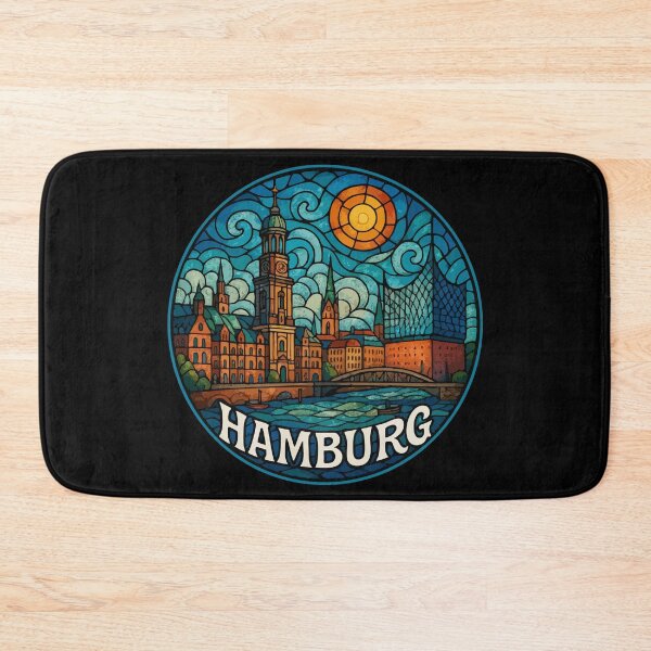 Item preview, Hamburg Germany Europe Stained Glass Art Travel designed and sold by TomFrontierArt.