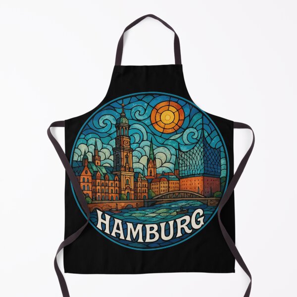 Item preview, Hamburg Germany Europe Stained Glass Art Travel designed and sold by TomFrontierArt.