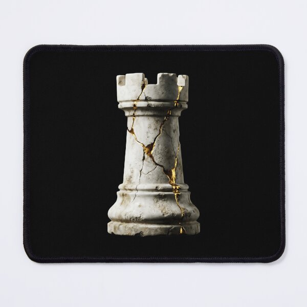 Item preview, The Stoic Bastion - Kintsugi Marble Rook designed and sold by Eurarayton.