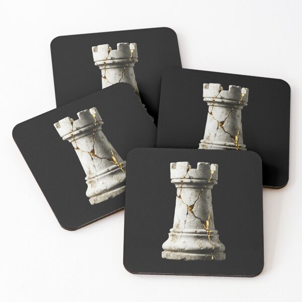 Item preview, The Stoic Bastion - Kintsugi Marble Rook  designed and sold by Eurarayton.