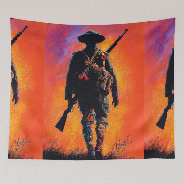 Item preview, Soldier Standing in Field Oil Painting designed and sold by Piotrek0001.