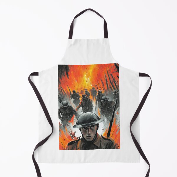Item preview, Soldier Looking Up at Burning Sky Art designed and sold by Piotrek0001.