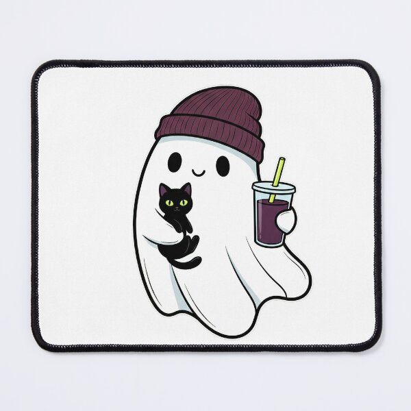 Item preview, Little ghost with black cat and drink designed and sold by Imparable.