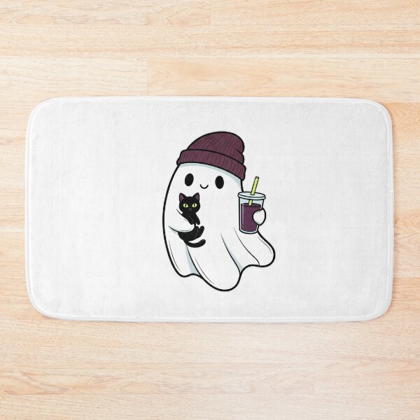 Item preview, Little ghost with black cat and drink designed and sold by Imparable.