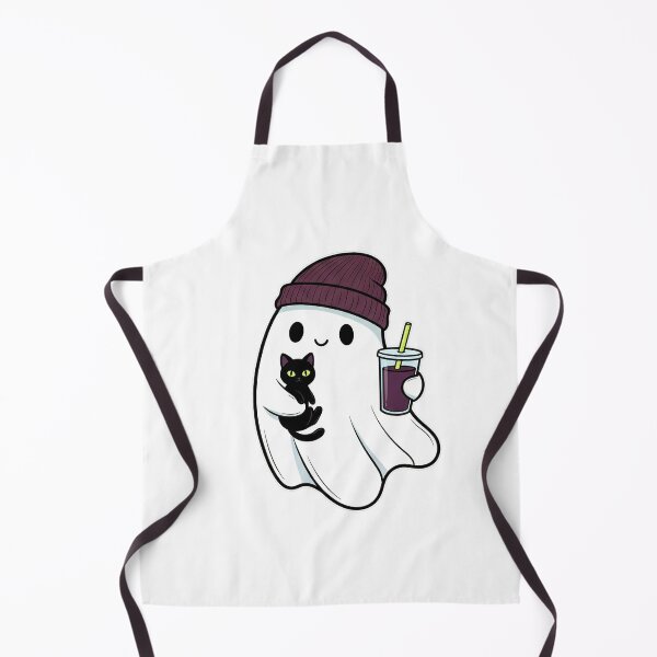 Item preview, Little ghost with black cat and drink designed and sold by Imparable.