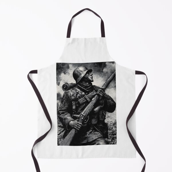 Item preview, Vintage Black and White Soldier with Gun designed and sold by Piotrek0001.