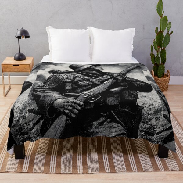 Item preview, Vintage Black and White Soldier with Gun designed and sold by Piotrek0001.