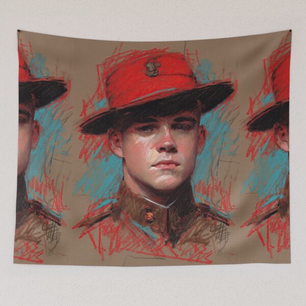 Item preview, Young Soldier in Red Hat Painting designed and sold by Piotrek0001.