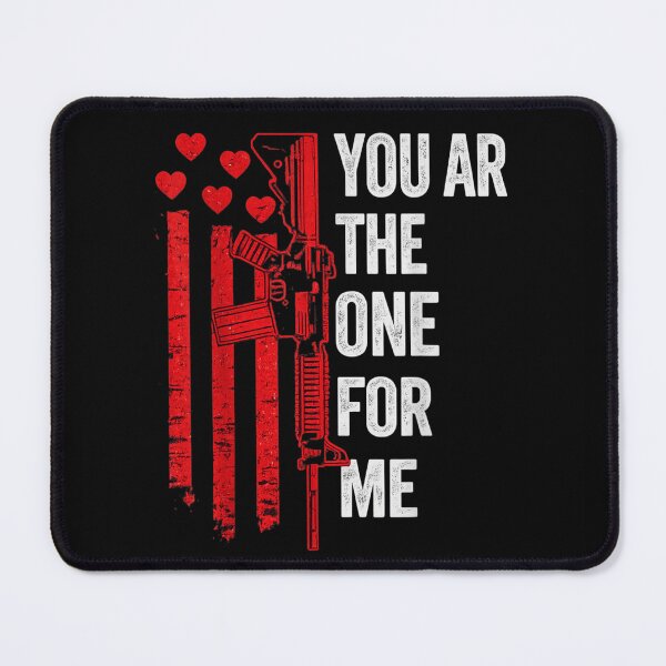 Item preview, You Are The One For Me Patriotic Rifle American Flag Hearts designed and sold by SaboCollita.