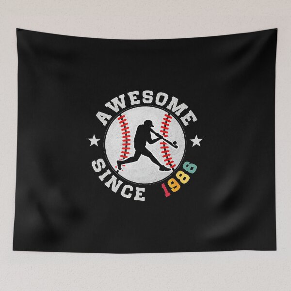 Item preview, Awesome Since 1986 Baseball Birthday 40 Style designed and sold by miaa-artistshop.