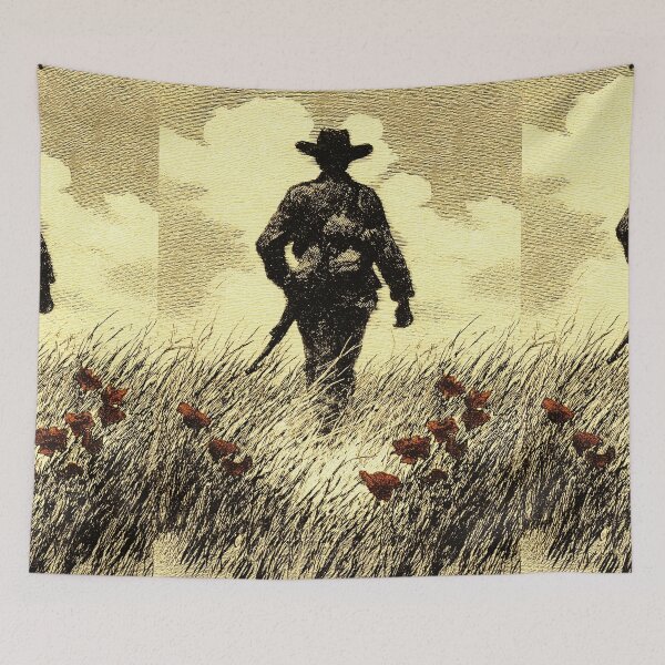 Item preview, Soldier Walking in Wheat Field Silhouette designed and sold by Piotrek0001.