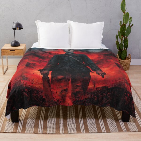Item preview, Dark Soldier Silhouette Against Red Sky designed and sold by Piotrek0001.