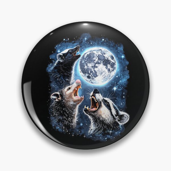 Item preview, Three Opossum Raccoon Skunk Moon Howling Funny Animal Meme  , Opossum Gift For Mom Dad Kids designed and sold by Opossum GIFT ★★★★★.
