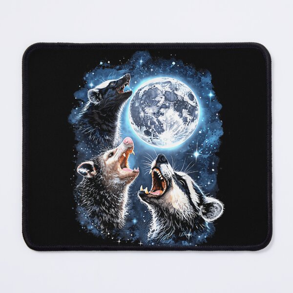 Item preview, Three Opossum Raccoon Skunk Moon Howling Funny Animal Meme  , Opossum Gift For Mom Dad Kids designed and sold by Opossum GIFT ★★★★★.