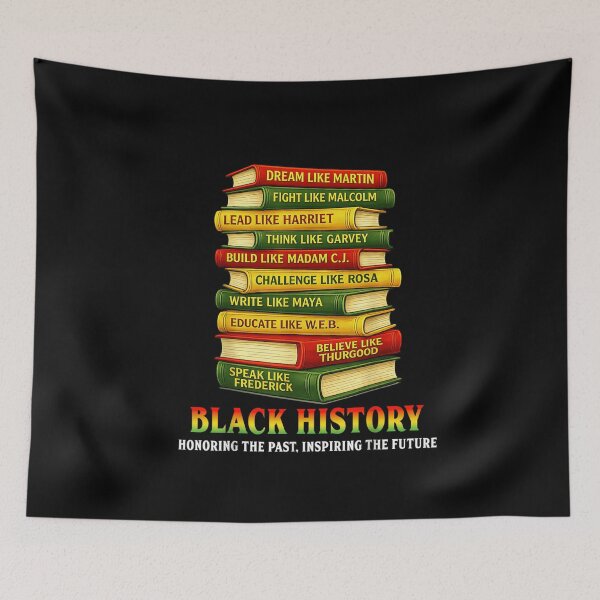 Item preview, Black History Month Honoring The Past Inspiring The Future Book Stack designed and sold by SaboCollita.