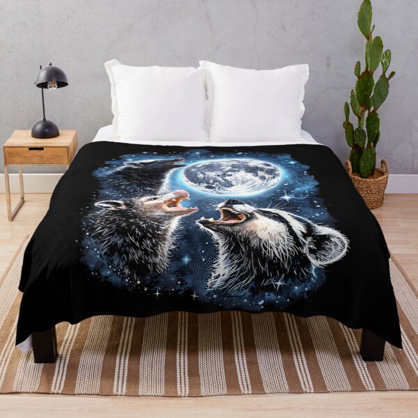 Item preview, Three Opossum Raccoon Skunk Moon Howling Funny Animal Meme , Opossum Gift For Mom Dad Kids designed and sold by Opossum GIFT ★★★★★.