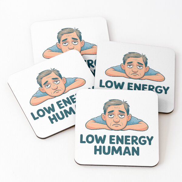Item preview, Low Energy Human Tired Mood Funny Illustration Design designed and sold by Amanda's Factory.