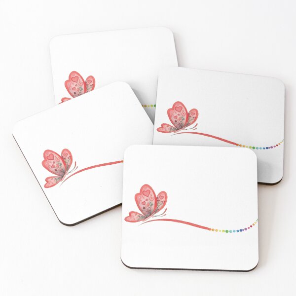 Item preview, Heart Butterfly Rainbow designed and sold by Foxglovers Studio .