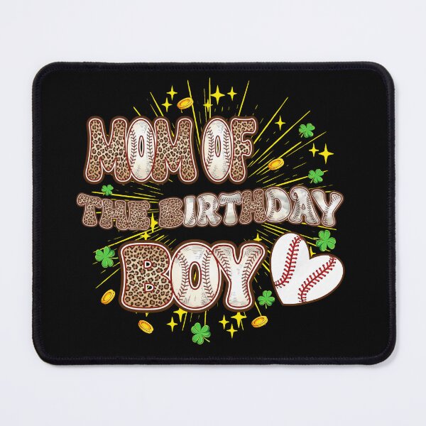 Item preview, Mom of the Birthday Boy Baseball Leopard Patrick's Day Shirt designed and sold by KIROSALS.