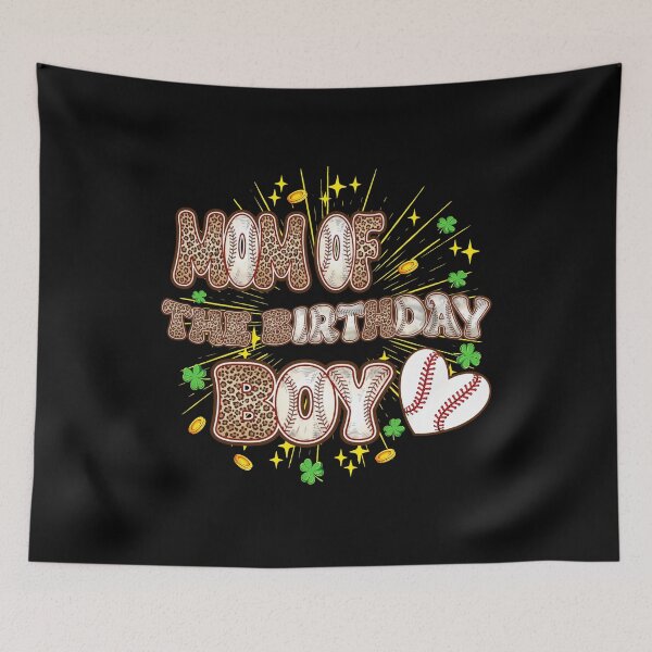 Item preview, Mom of the Birthday Boy Baseball Leopard Patrick's Day Shirt designed and sold by KIROSALS.