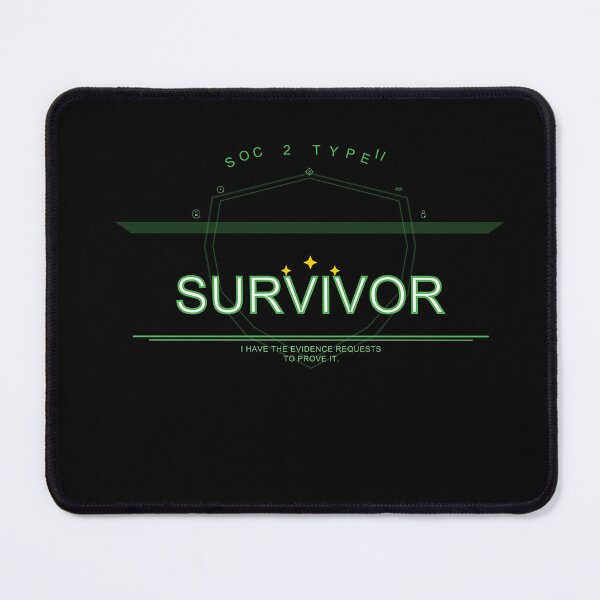 Item preview, SOC 2 Type II Survivor - Compliance Audit Badge designed and sold by Rome Tech & Threads.