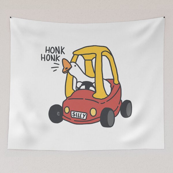 Item preview, Silly Goose Car Red Honk Honk  designed and sold by WezoDesigns.