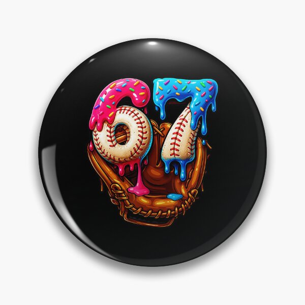 Item preview, 67 Baseball Drip Ice Cream Number Style designed and sold by miaa-artistshop.