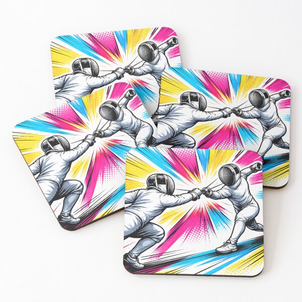 Item preview, Pop art fencing designed and sold by ChillCharmStudio.