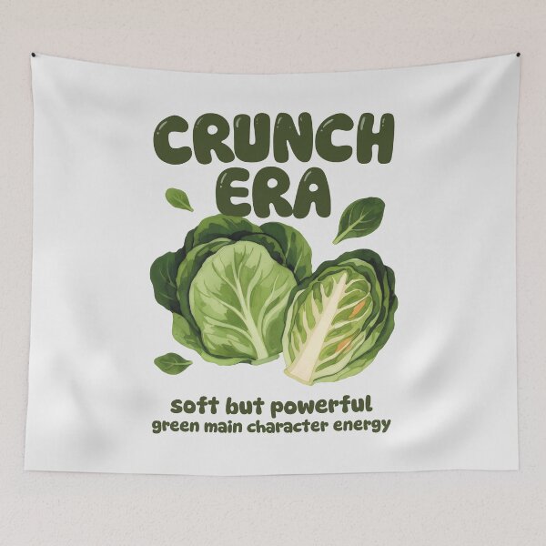 Item preview, Crunch Era Soft But Powerful - Green Main Character Energy Art designed and sold by SplashTastic.