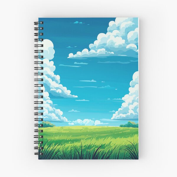 Item preview, Vibrant meadow under a cloudy blue sky designed and sold by Imparable.